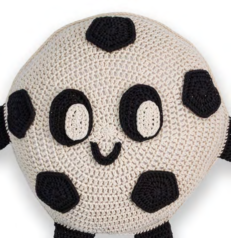 Crochet Soccer Ball Pillow Legs