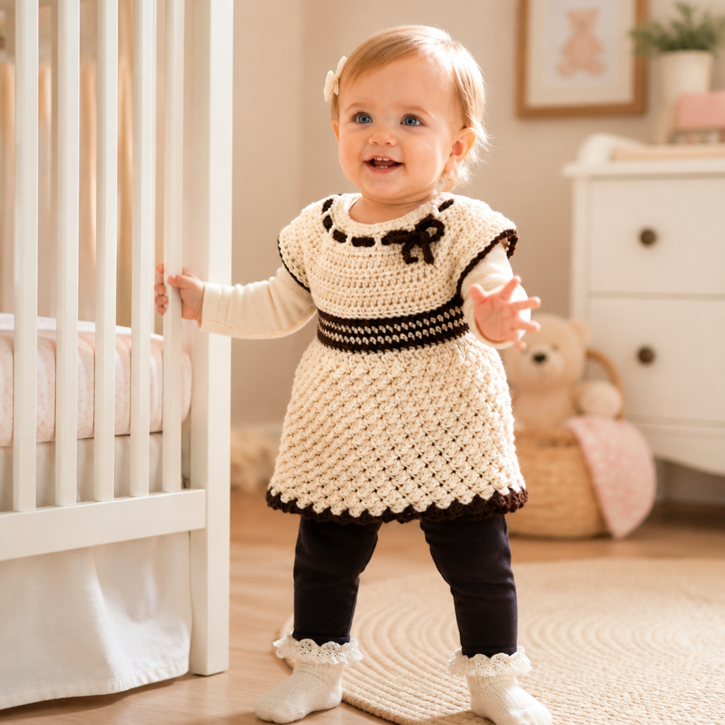 Modèle gratuit de tunique bébé au crochet