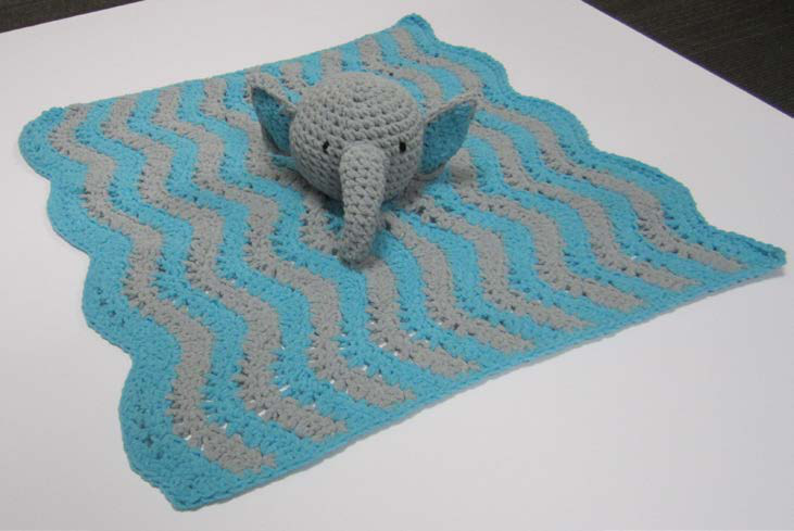 Elephant head and trunk in progress