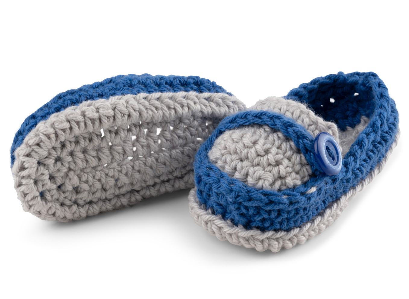 Finished Version 2 loafers in silver and blue