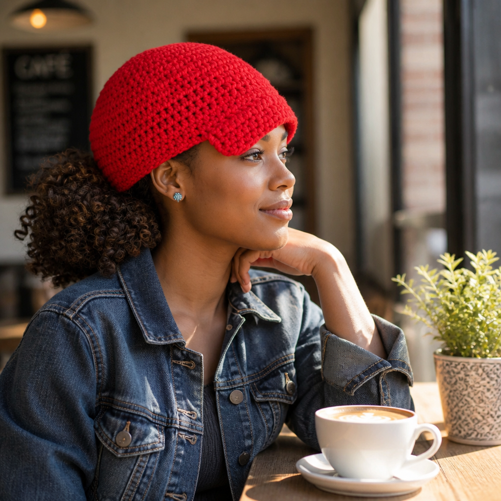 Modèle gratuit de bonnet queue de cheval au crochet pour un style tendance