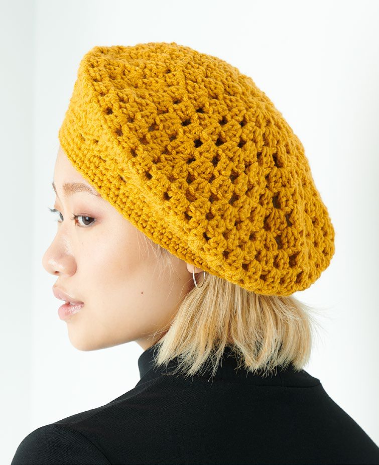 Crochet beret in progress