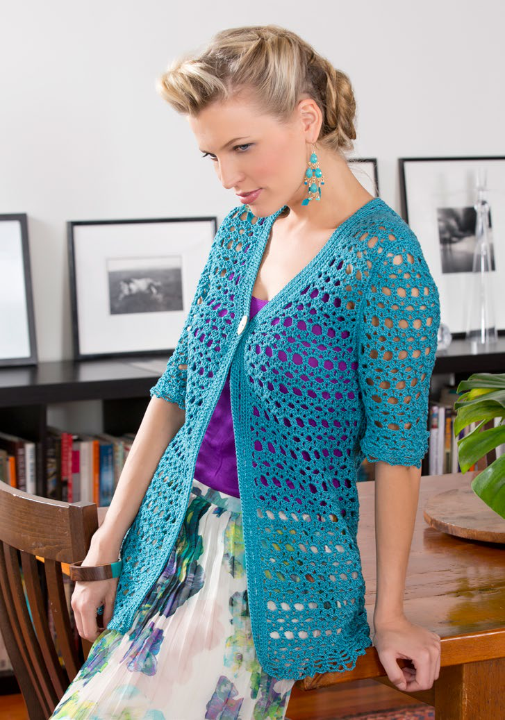 Free Crochet Lacy Shell Jacket Pattern for Elegance