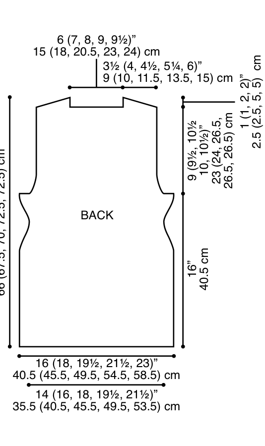 Schematic of the Lacy Shell Jacket