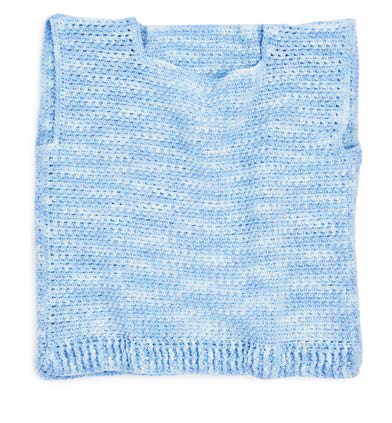 Crochet sweater armhole shaping