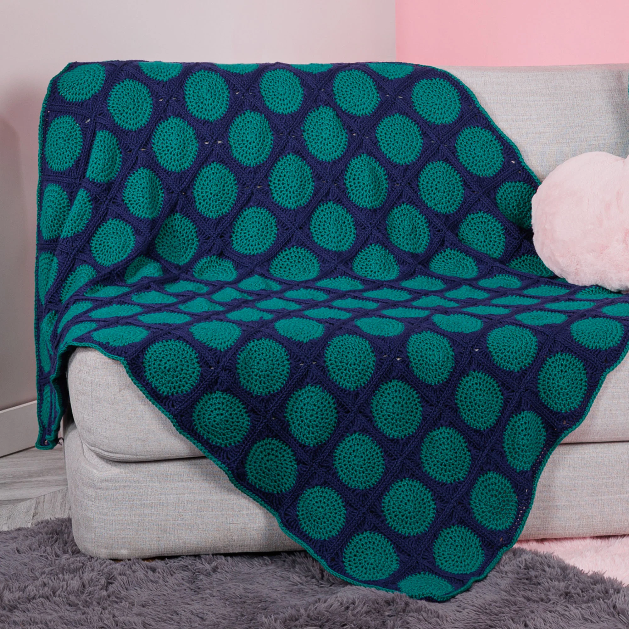 Modèle gratuit de couverture confortable au crochet pour débutants