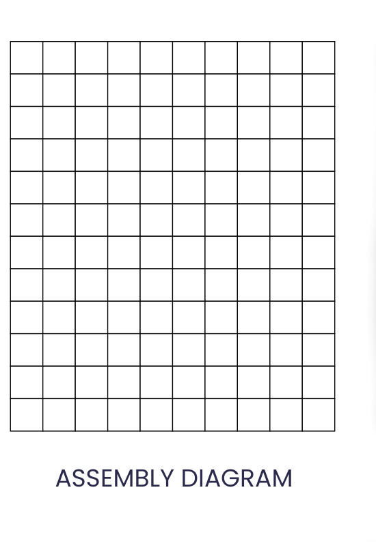 Assembly diagram for the blanket
