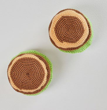 Finished Crochet Hamburger