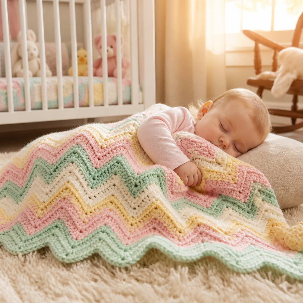 Free Chevron Baby Blanket Crochet Pattern