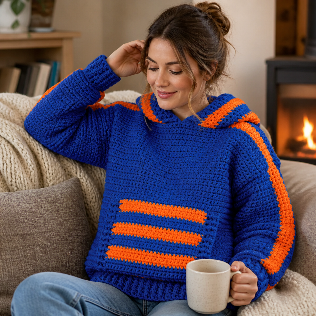 Free Crochet Sports Hoodie Pattern