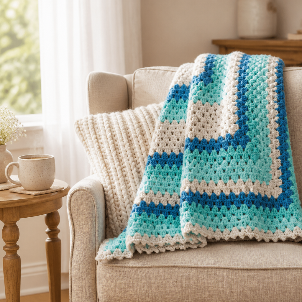 Free Granny Square Afghan Crochet Pattern
