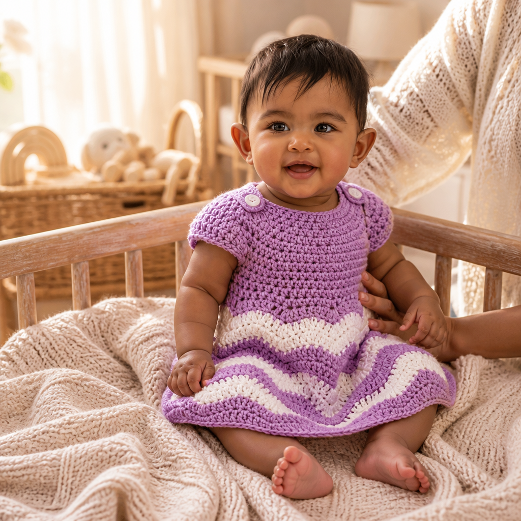 Free Chevron Baby Dress Crochet Pattern