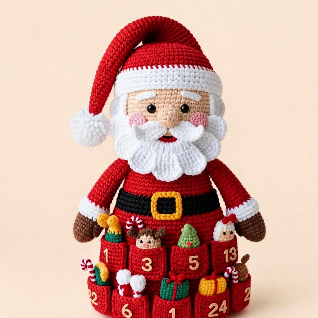Free Santa Advent Calendar Pattern