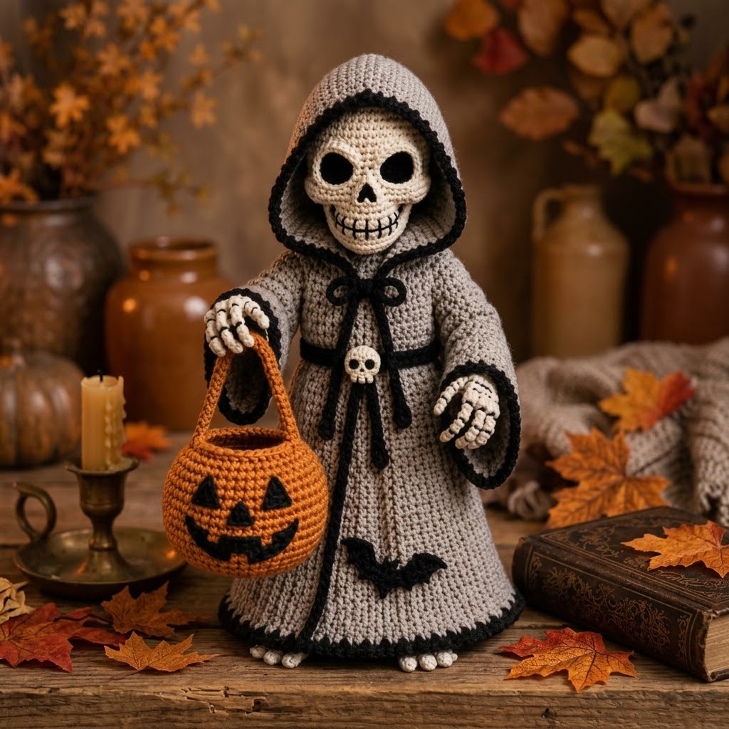 Free Crochet Hooded Skeleton Pattern