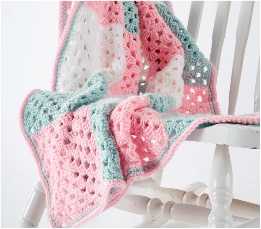 Free Springtime Squares Blanket Crochet Pattern