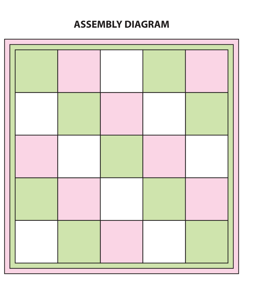 Diagram of one Motif with stitch symbols