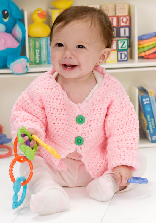 Free Easy Baby Girl Sweater Crochet Pattern