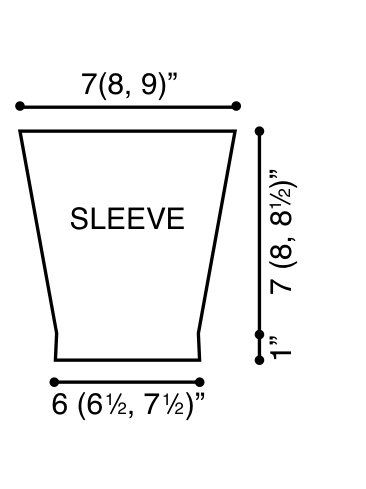 Schematic of sleeve measurements