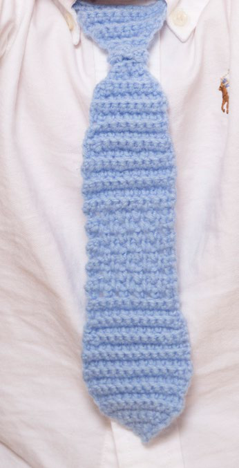 Crochet necktie for toddlers