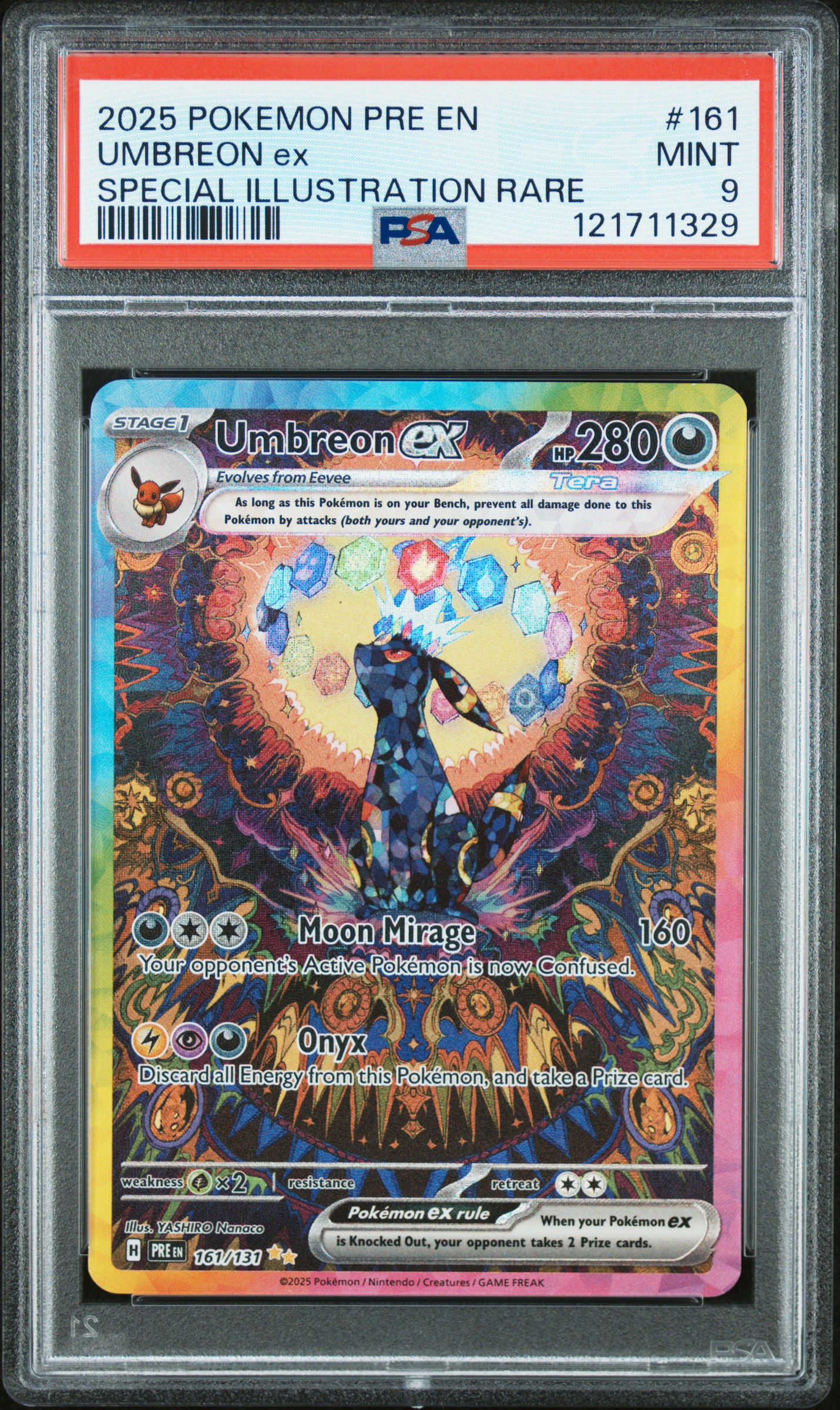 Umbreon EX 2025 Prismatic Evolutions | PSA 9