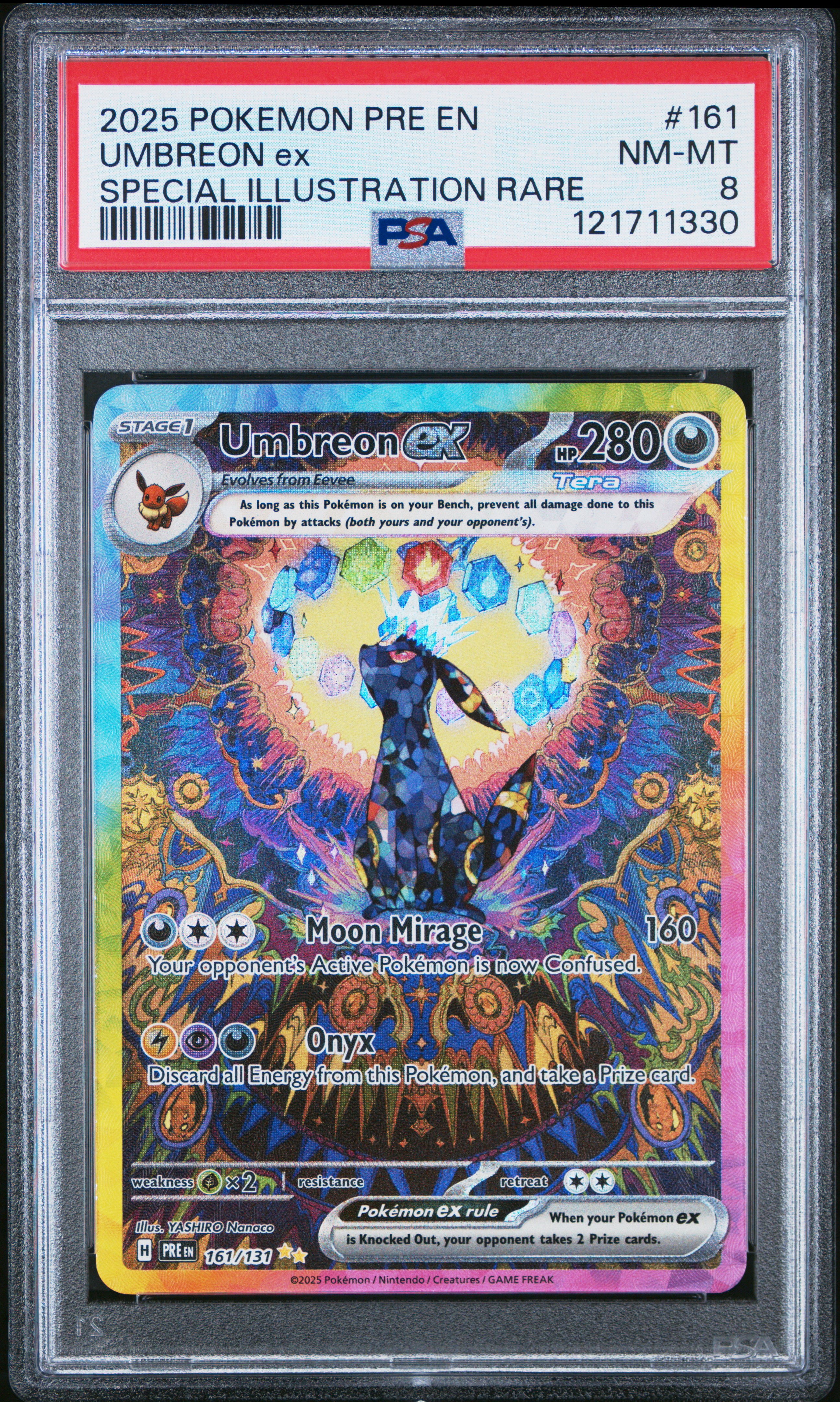Umbreon EX 2025 Prismatic Evolutions | PSA 8