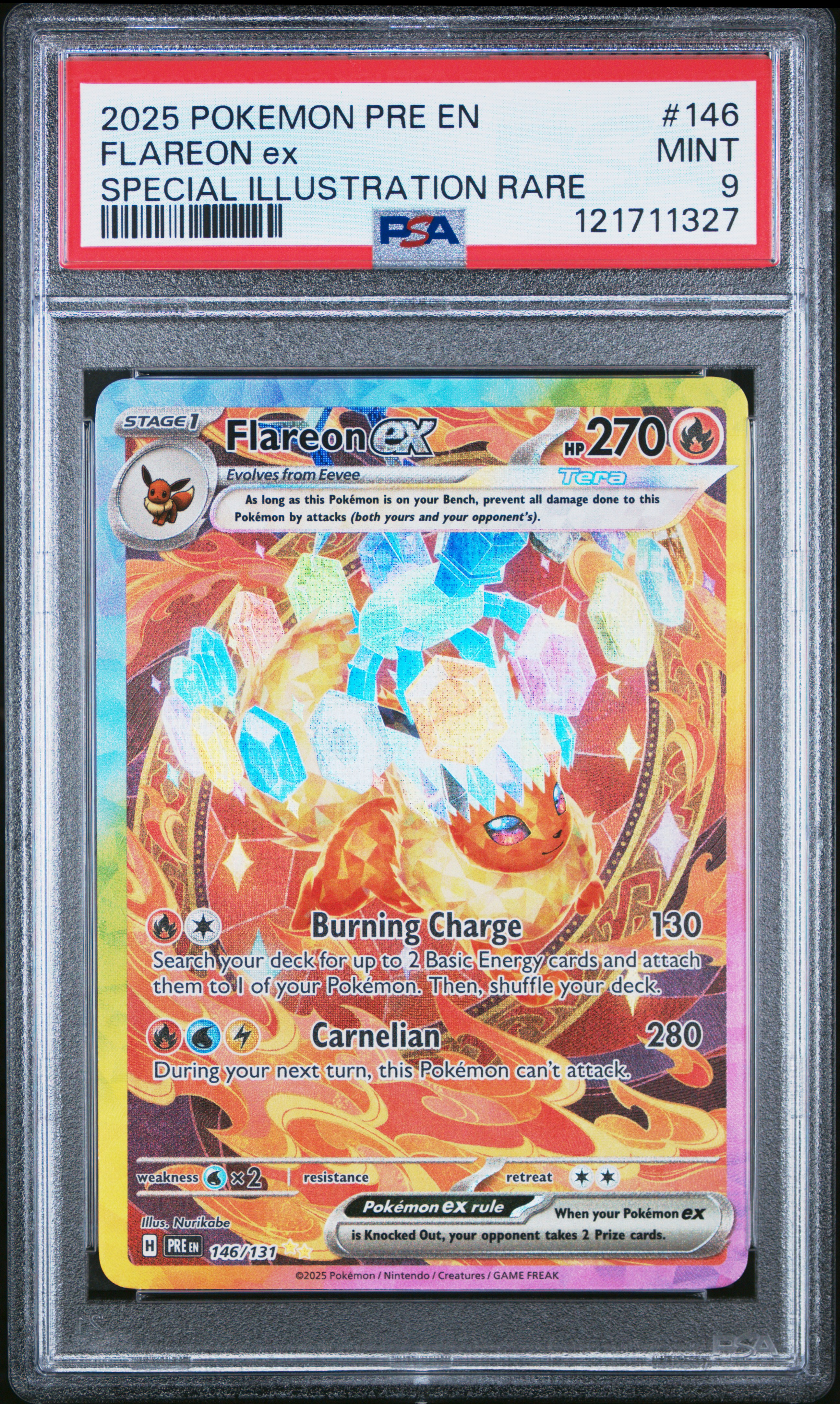 Flareon EX 2025 Prismatic Evolutions | PSA 9