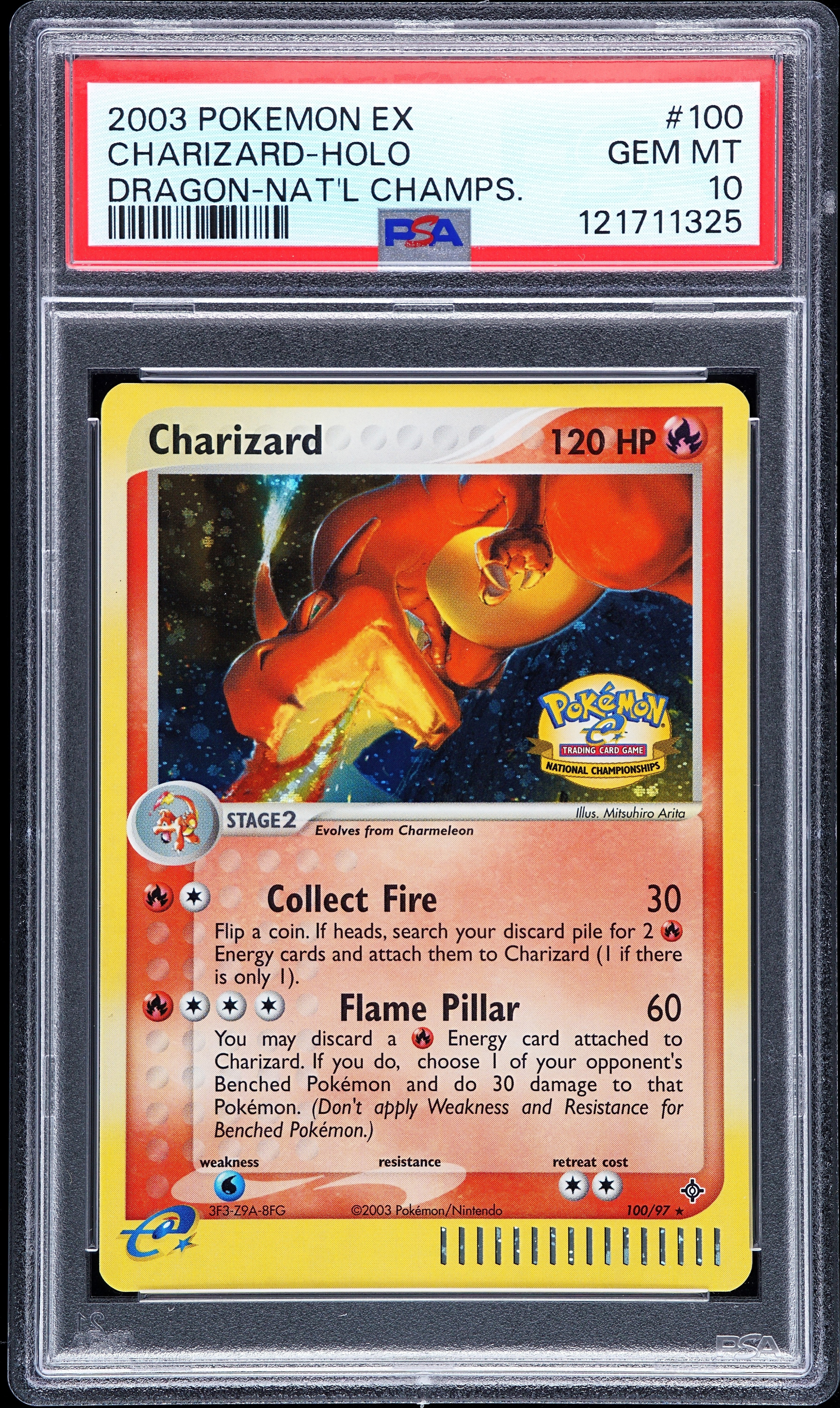 Charizard #100 2003 EX Dragon National Championships | PSA 10