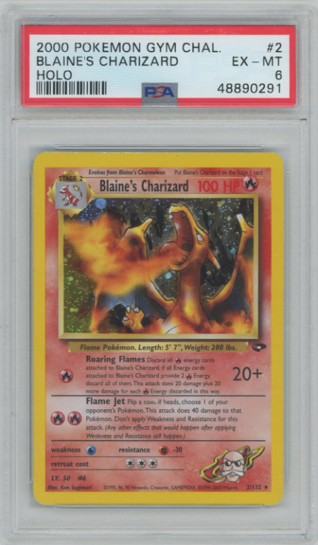 Blaine's Charizard 2000 Gym Challenge #2 | PSA 6