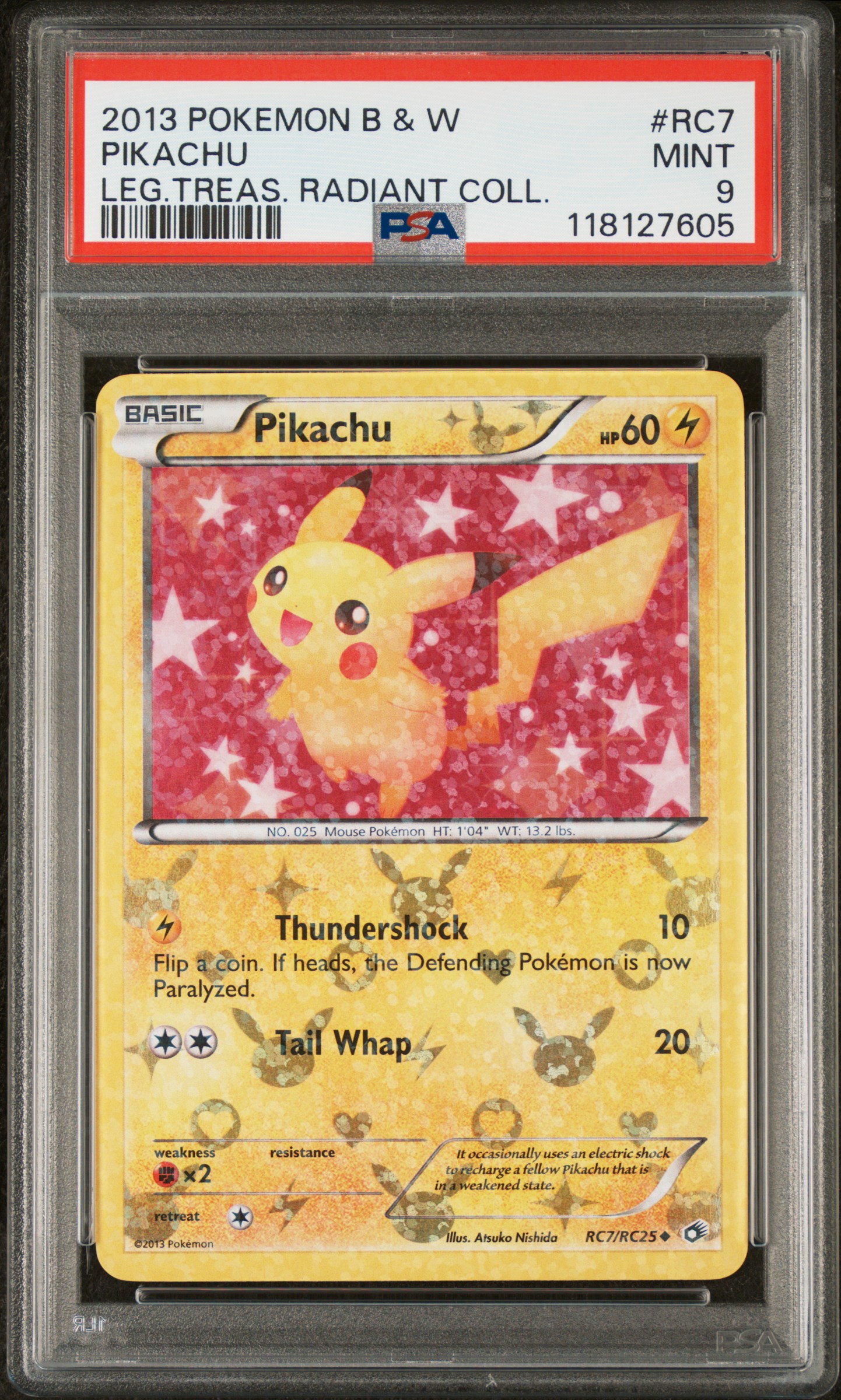 Pikachu 2013 Leg. Treas. Radiant Collection #RC7 | PSA 9