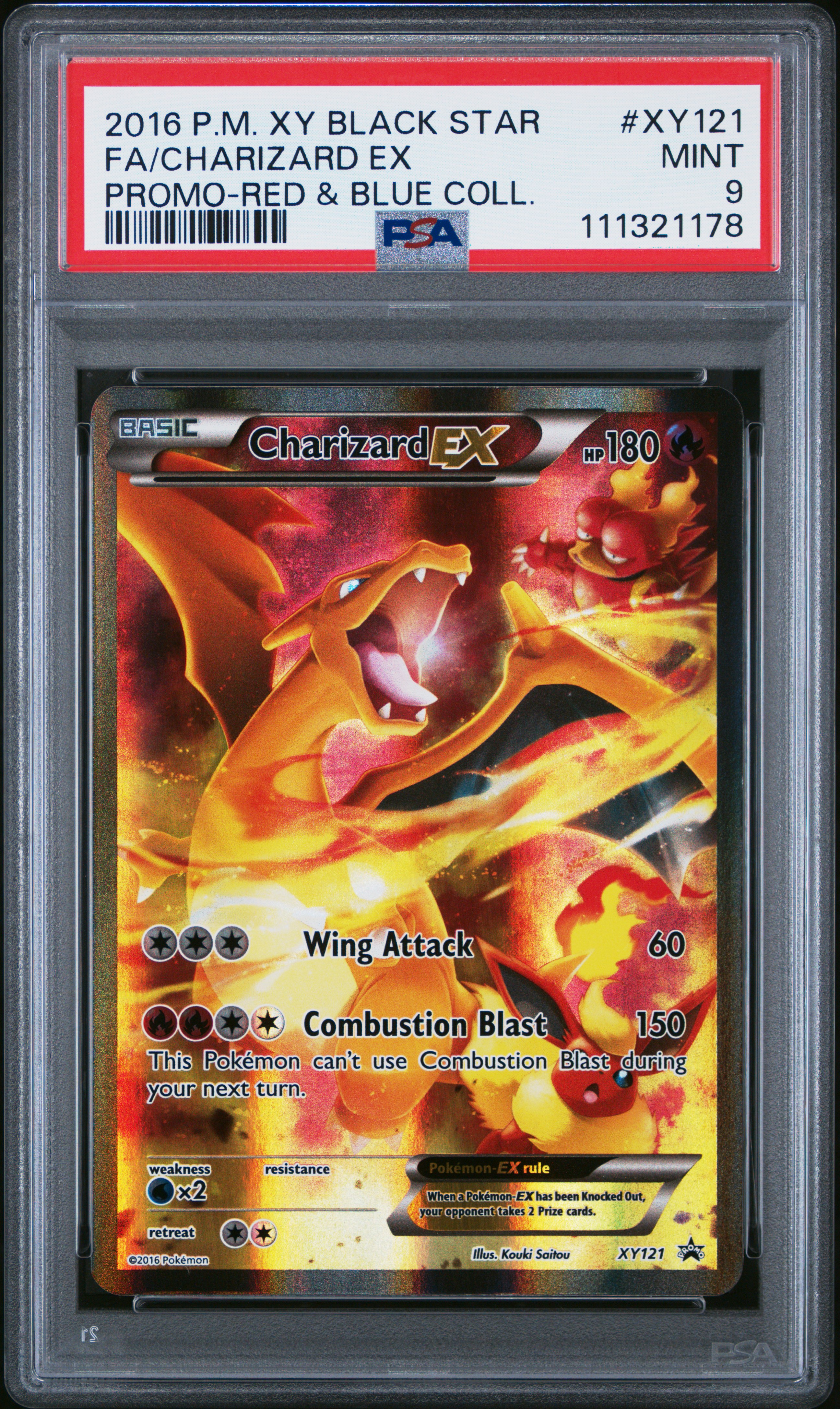 Charizard EX 2016 Red & Blue collection promo #XY121 | PSA 9