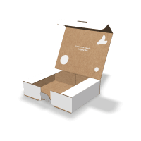 Wrap-around-without-flaps mailer box