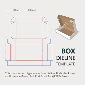 Ear lock mailer box template(dieline) generator cefBox