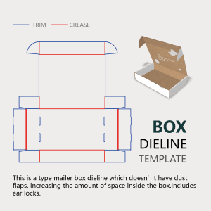 Without wings mailer box template(dieline) generator cefBox