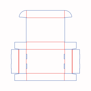 Packaging dielines, design templates of mailer boxes without wings