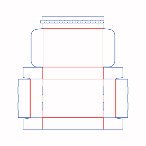 Packaging dielines, design templates of mailer boxes with tear strip