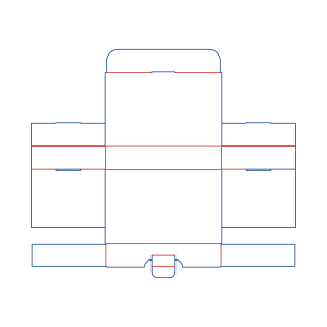 Dieline/Template of a type of mailer box with lock