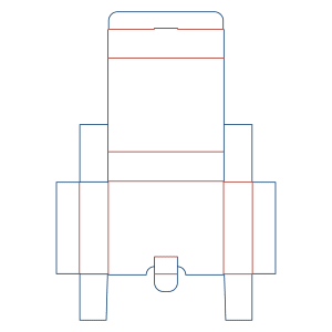 Dieline/Template of a type of wrap with dust flaps