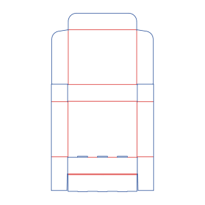 Dieline/Template of a type of box that has dust flaps but without ear locks