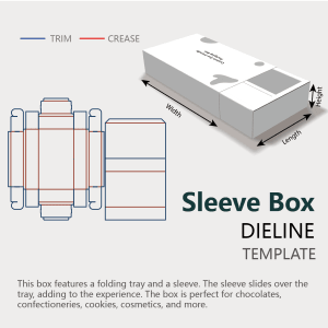 instructions of  customizable template for sleeve box