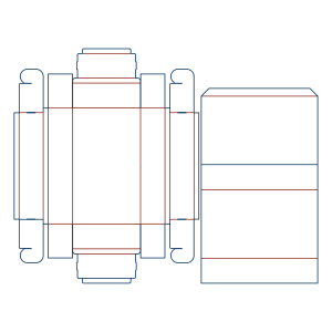 Template of packaging wrapper 