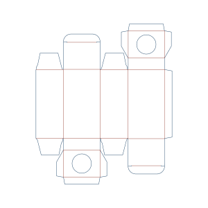  dielines folding box with bulit in inserts