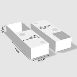 mockup of thin wall tray and one end saled sleeve box 