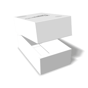 mockup of thick wall tray and sleeve box