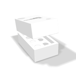mockup of thick wall tray and cover box with insert