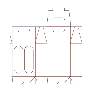  two bottle wine carrier dielines