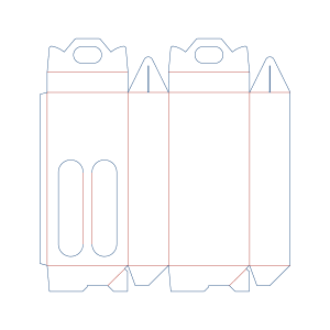  two bottle gift carrier dieline