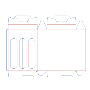  trio bottle wine gift carrier dieline
