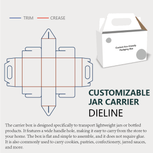  customizable jar carrier box dieline guidelines
