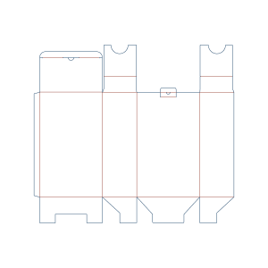  dielines of carton with built in mount