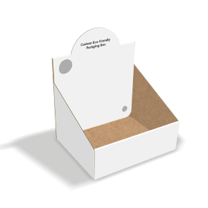 Display box with beveled side walls-single wall version mockup